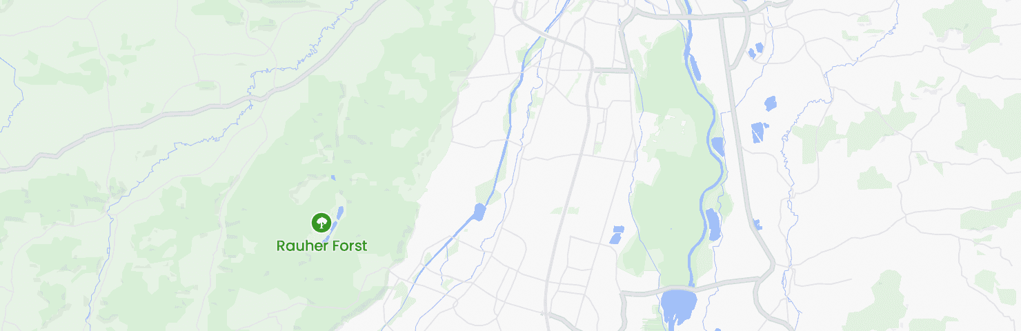 Karte von Augsburg mit dem Bezirk Inningen