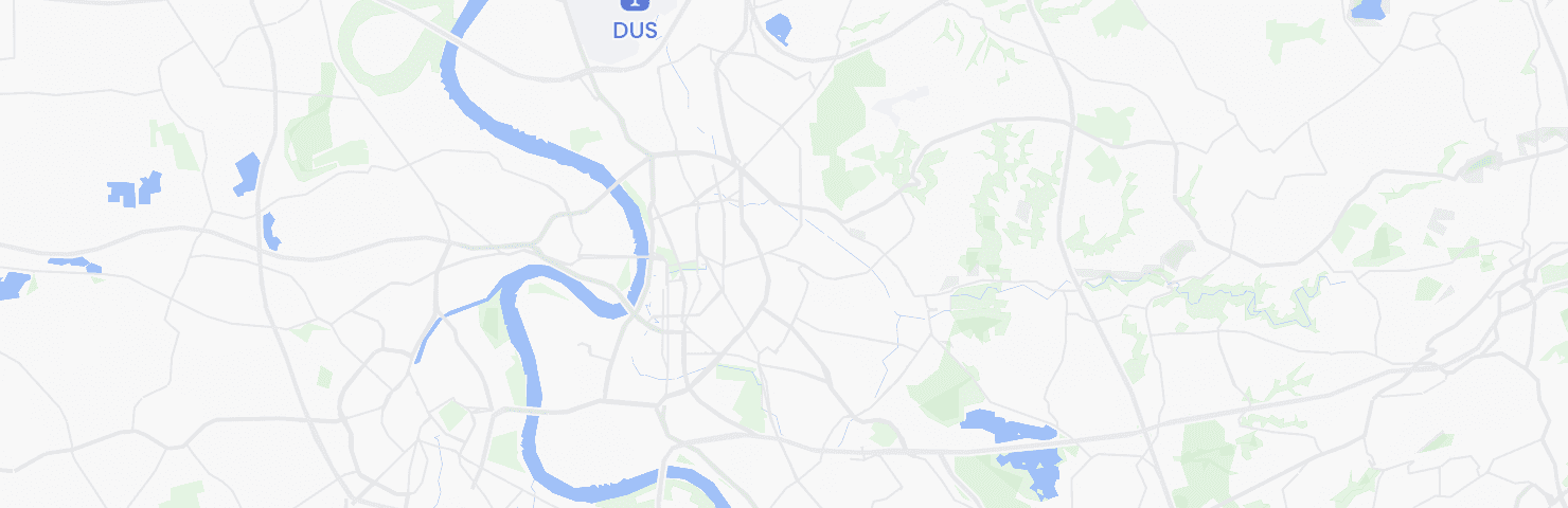 Karte von Düsseldorf mit dem Bezirk Stadtbezirk 02