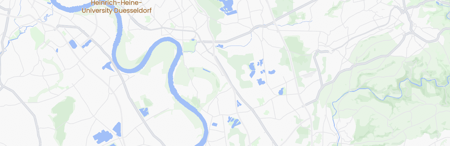 Karte von Düsseldorf mit dem Bezirk Stadtbezirk 10