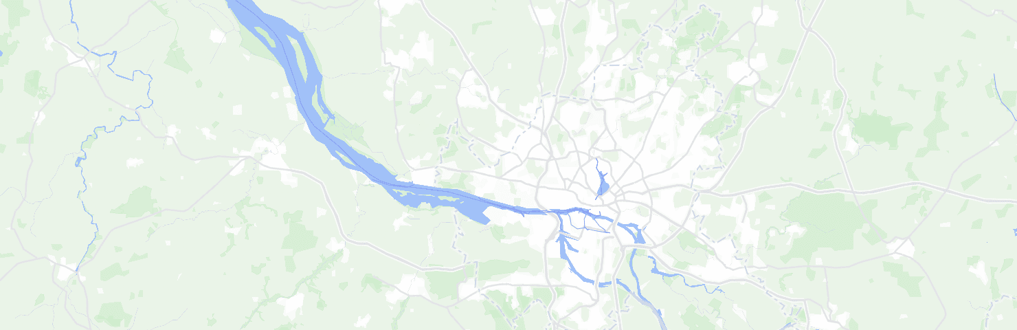 Karte von Hamburg mit dem Bezirk Altona