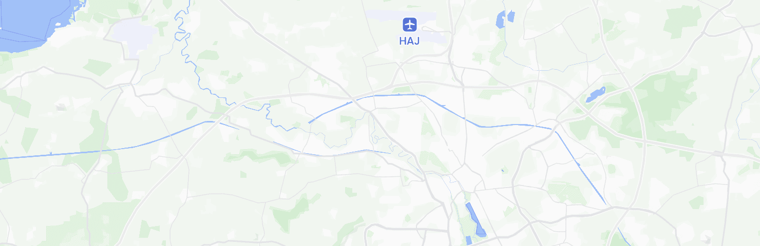 Karte von Hannover mit dem Bezirk Herrenhausen-Stöcken