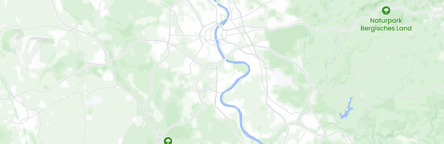 Karte von Köln mit dem Bezirk Rodenkirchen