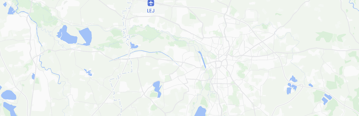 Karte von Leipzig mit dem Bezirk Alt-West