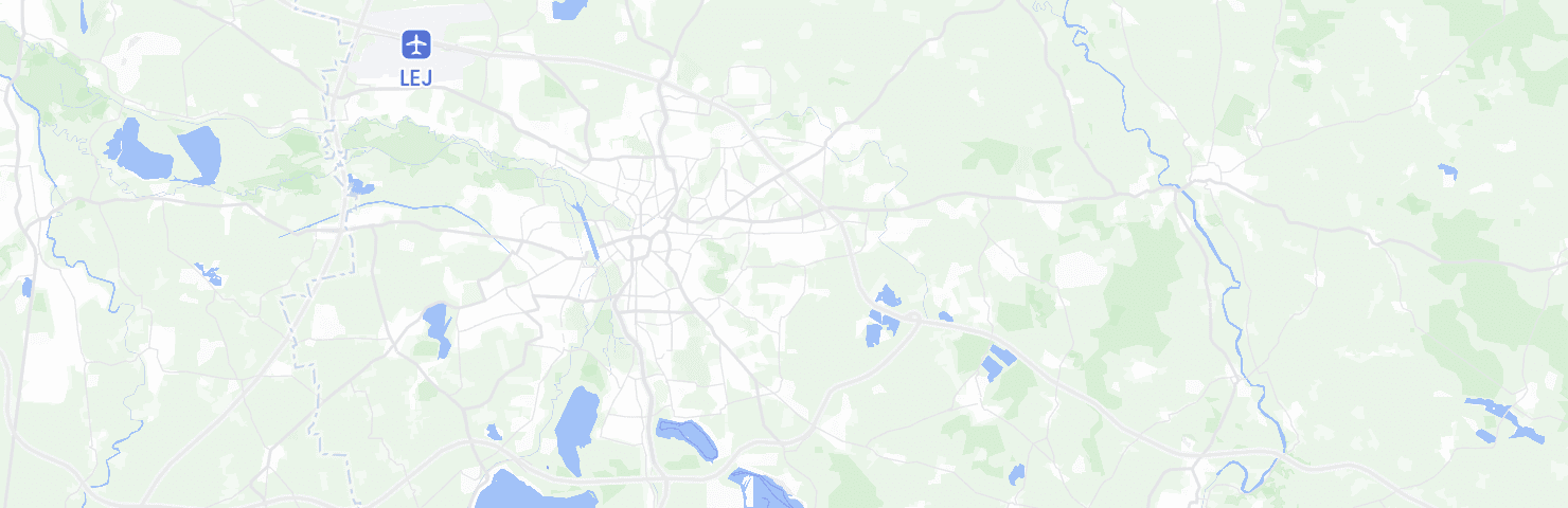 Karte von Leipzig mit dem Bezirk Ost