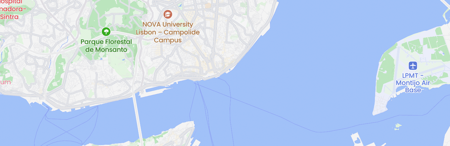 Karte von Lissabon mit dem Bezirk Santa Maria Maior