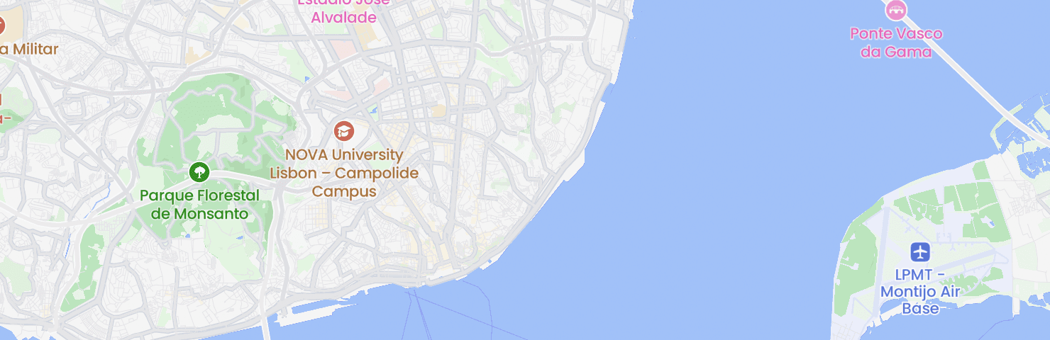 Karte von Lissabon mit dem Bezirk Penha de França