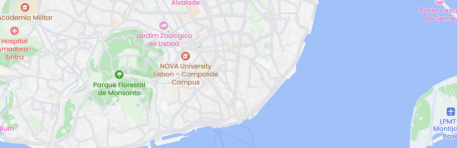 Karte von Lissabon mit dem Bezirk Arroios