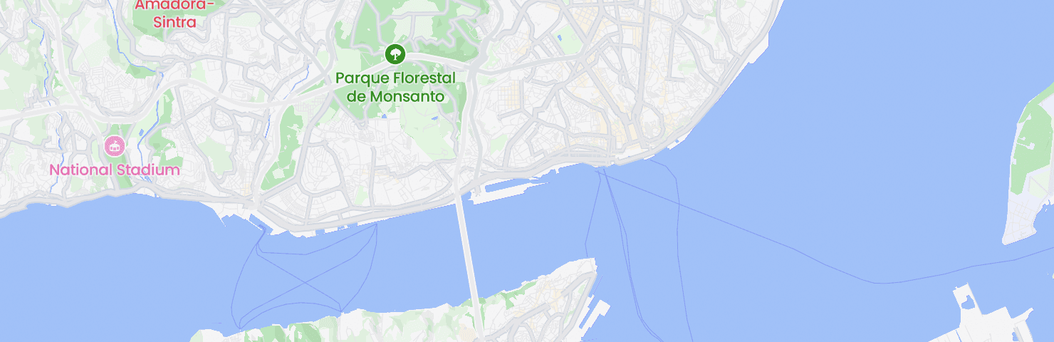 Karte von Lissabon mit dem Bezirk Estrela