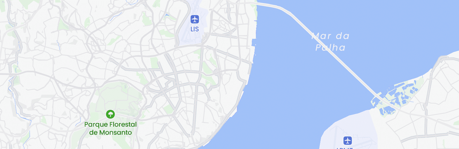 Karte von Lissabon mit dem Bezirk Marvila