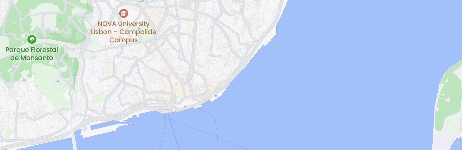 Karte von Lissabon mit dem Bezirk São Vicente