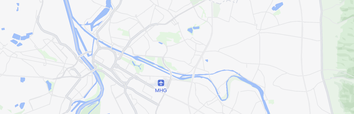 Karte von Mannheim mit dem Bezirk Feudenheim