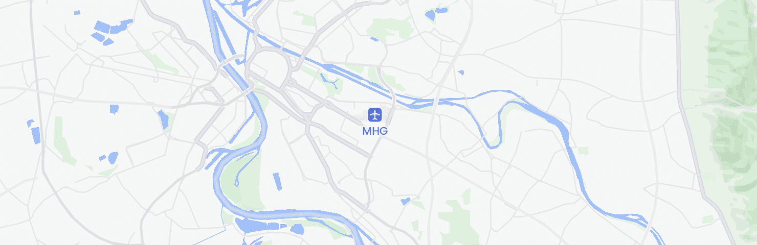 Karte von Mannheim mit dem Bezirk Neuostheim/Neuhermsheim