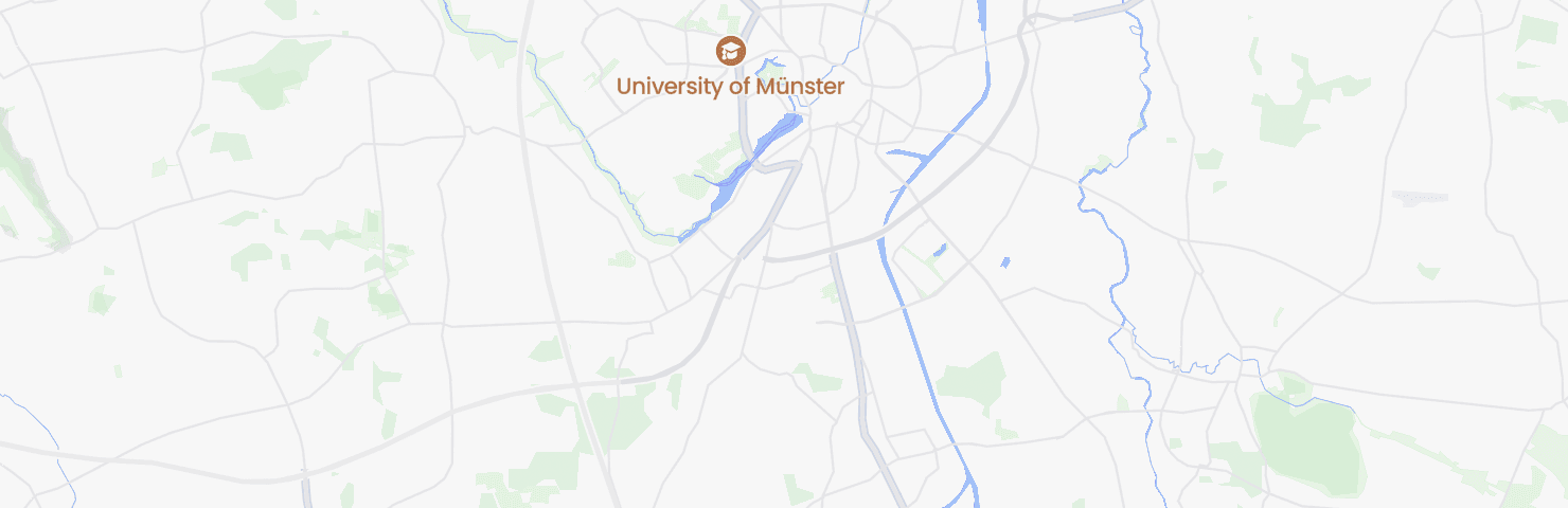 Karte von Münster mit dem Bezirk Mitte-Süd