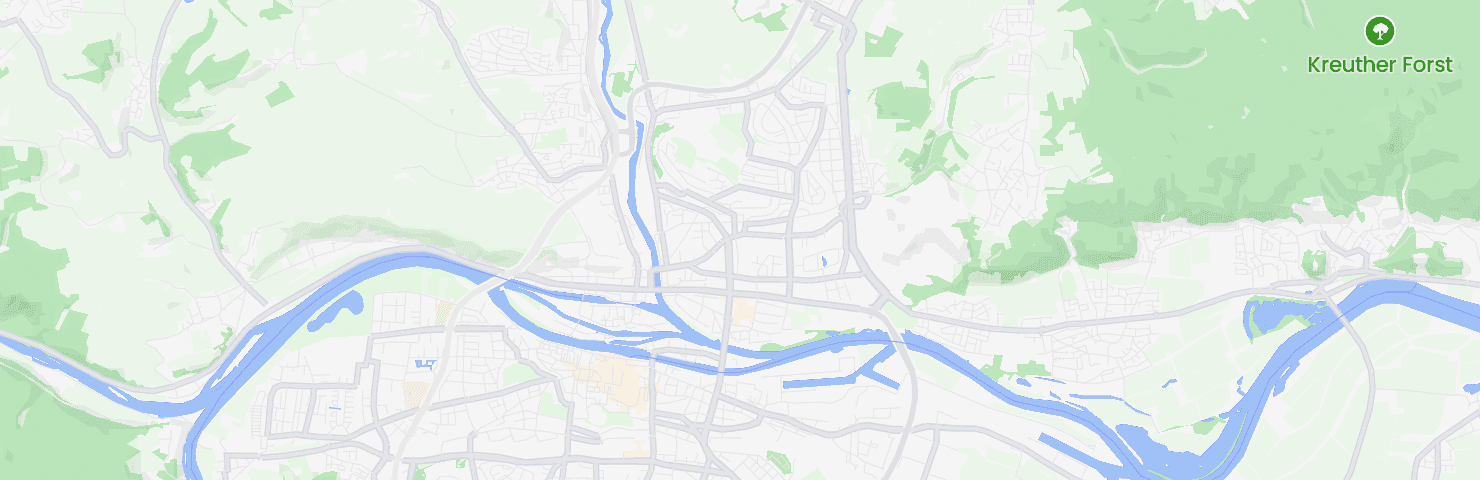Karte von Regensburg mit dem Bezirk Reinhausen