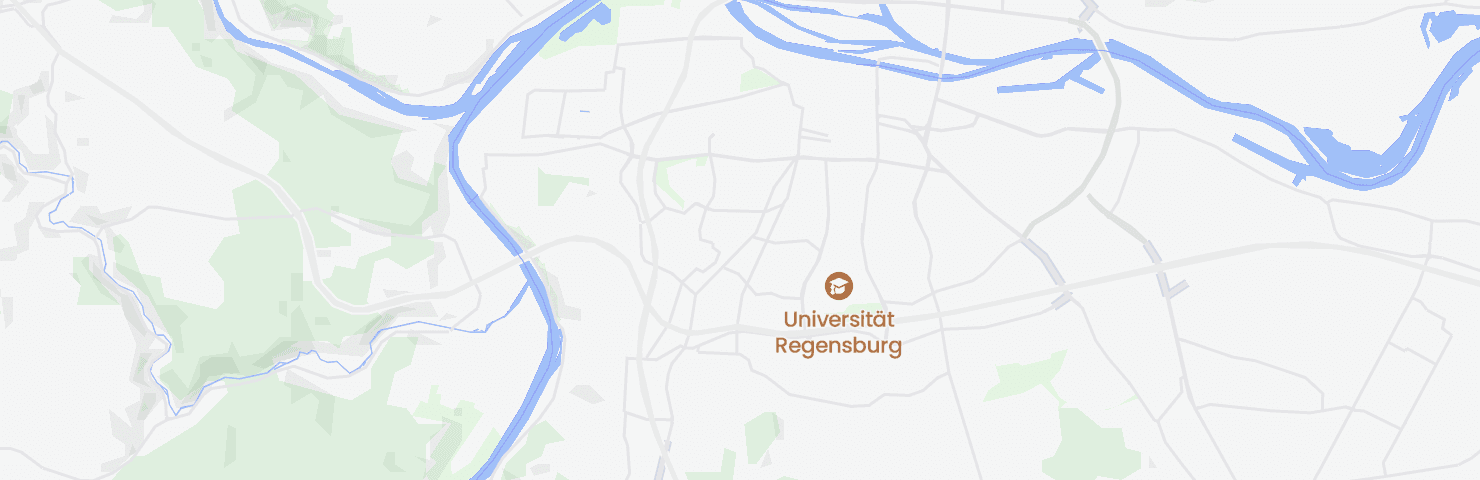 Karte von Regensburg mit dem Bezirk Kumpfmühl-Ziegetsdorf-Neuprüll