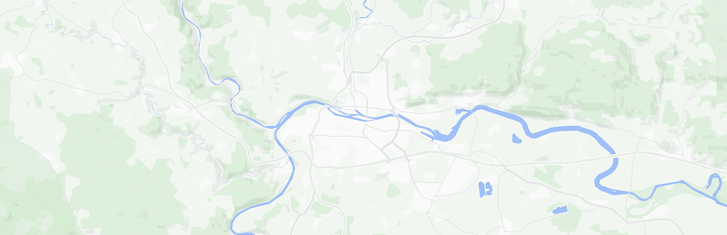 Karte von Regensburg mit seinen Bezirken