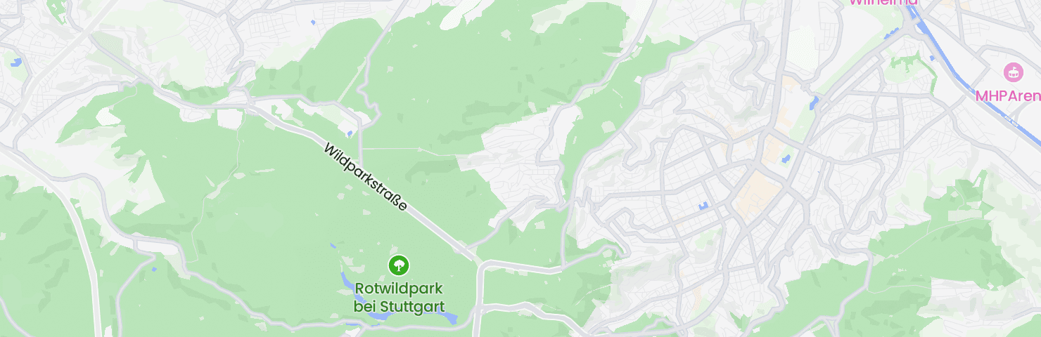 Karte von Stuttgart mit dem Bezirk Botnang