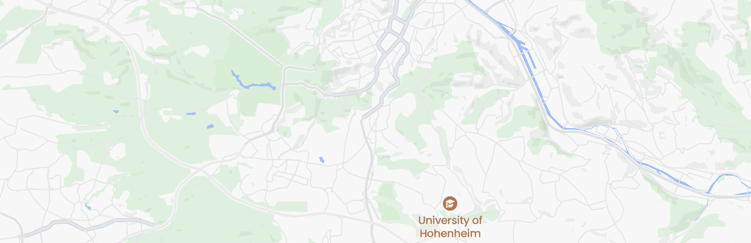 Karte von Stuttgart mit dem Bezirk Degerloch