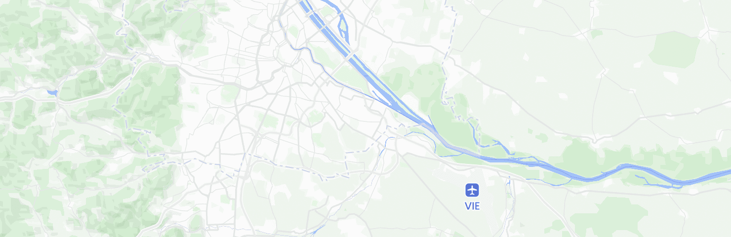 Karte von Wien mit dem Bezirk Simmering