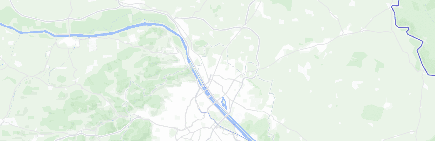 Karte von Wien mit dem Bezirk Floridsdorf