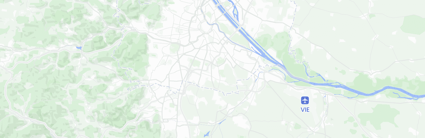 Karte von Wien mit dem Bezirk Favoriten