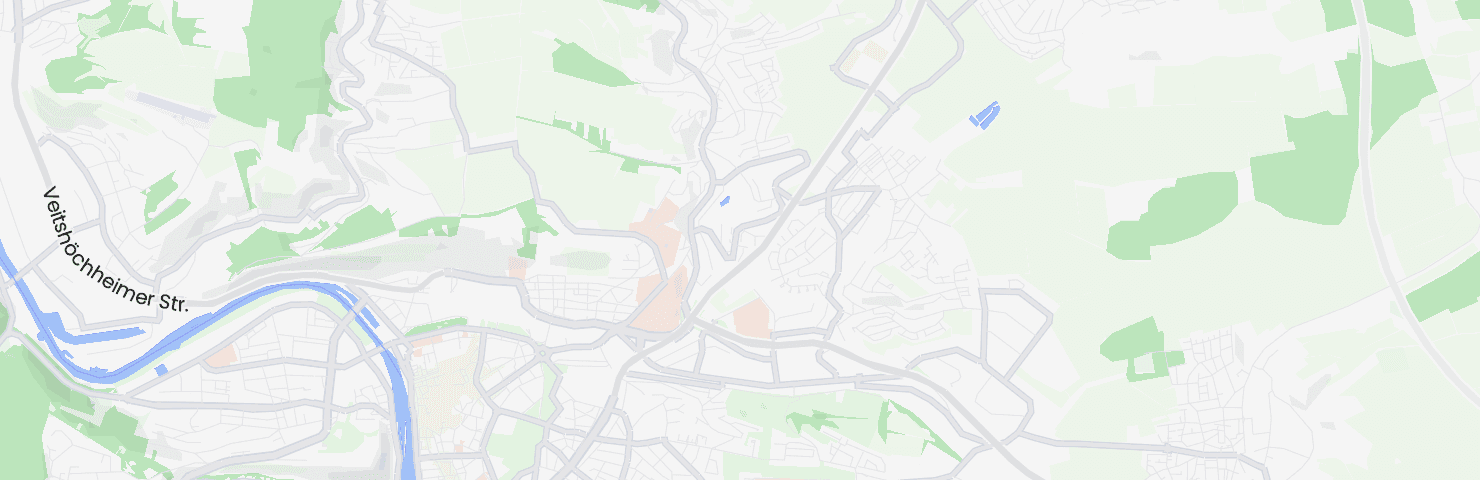 Karte von Würzburg mit dem Bezirk Lindleinsmühle