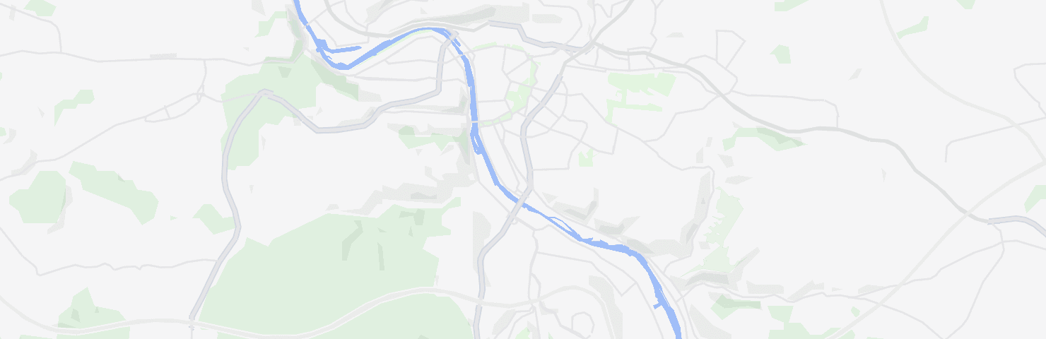 Karte von Würzburg mit dem Bezirk Sanderau