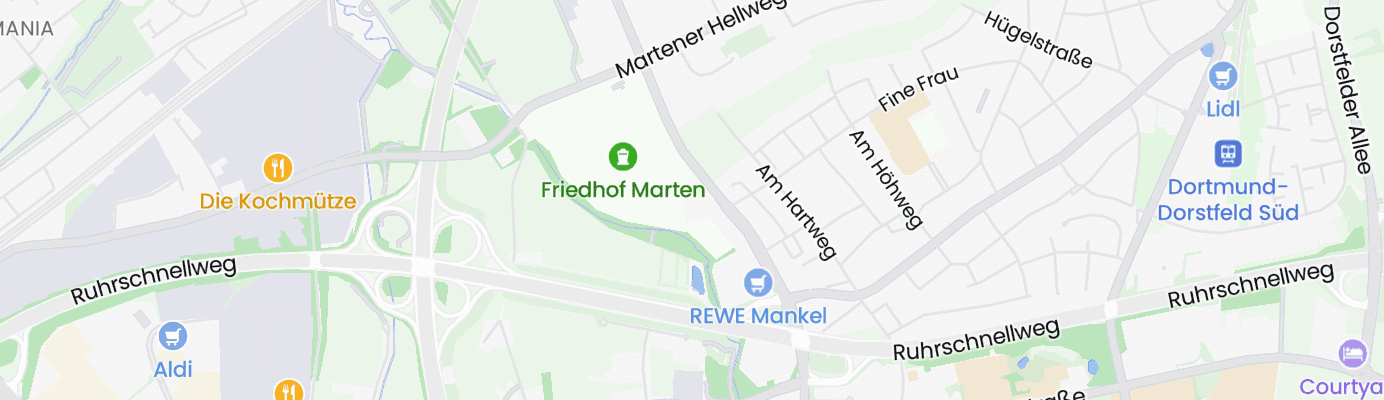 Karte mit dem ungefähren Standort