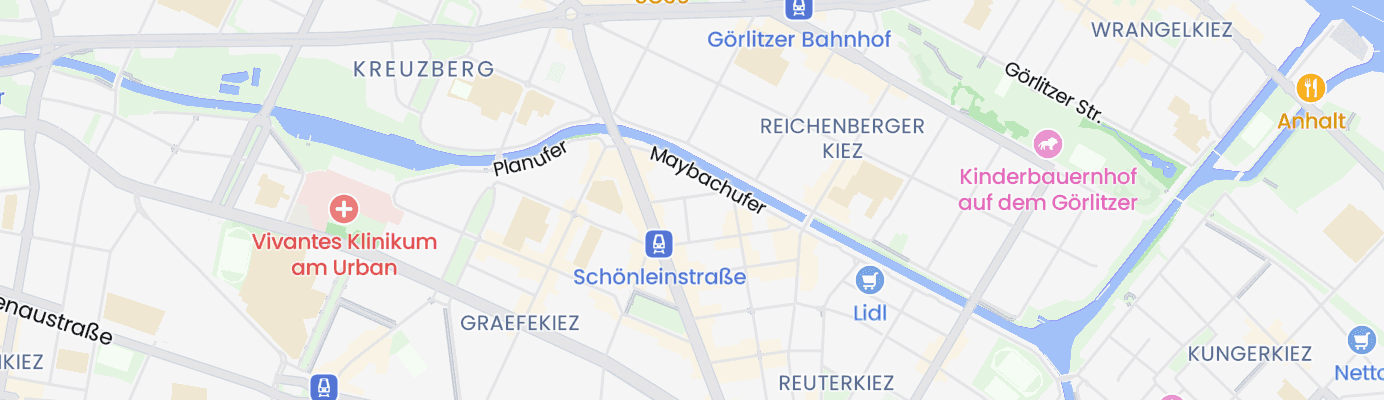 Karte mit dem ungefähren Standort