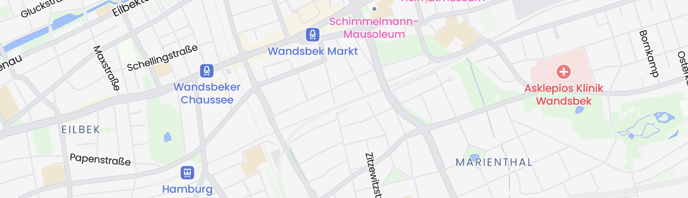 Karte mit dem ungefähren Standort