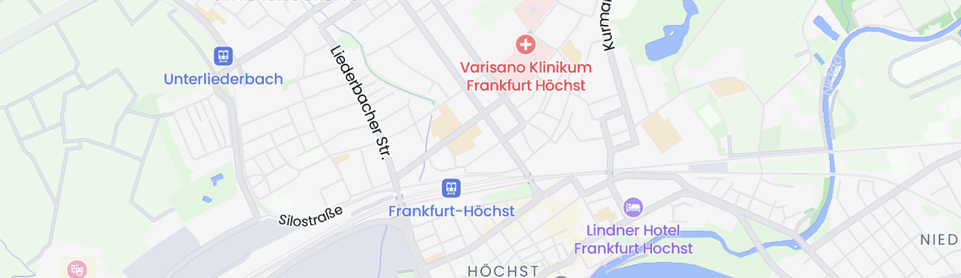 Karte mit dem ungefähren Standort