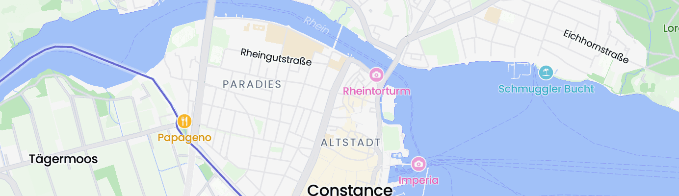 Karte mit dem ungefähren Standort