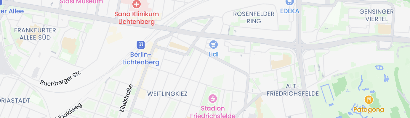 Karte mit dem ungefähren Standort