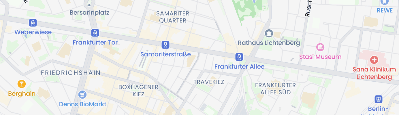 Karte mit dem ungefähren Standort