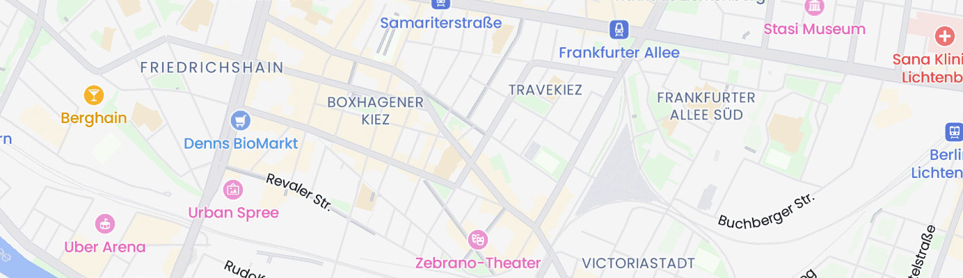 Karte mit dem ungefähren Standort