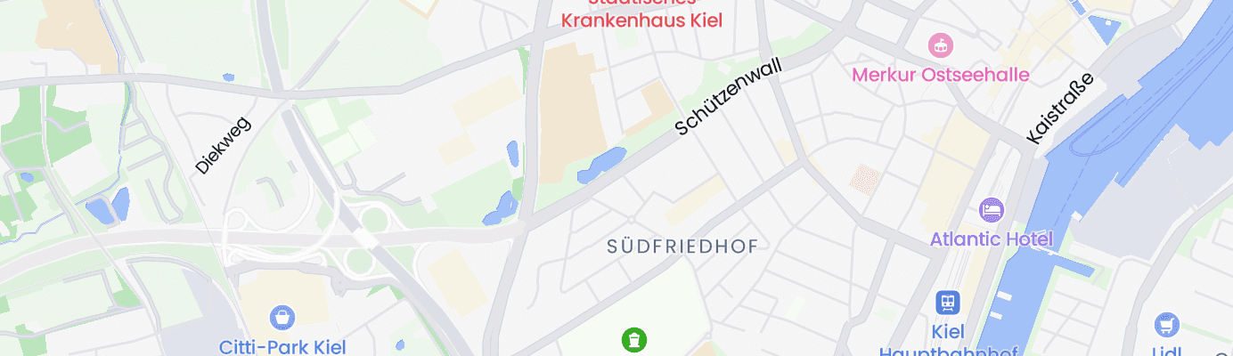 Karte mit dem ungefähren Standort