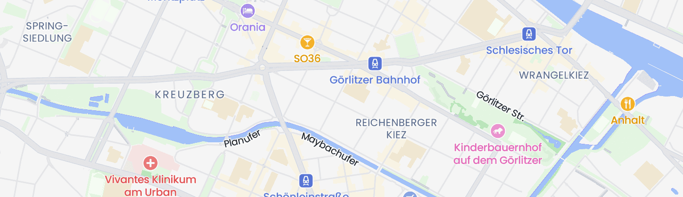 Karte mit dem ungefähren Standort