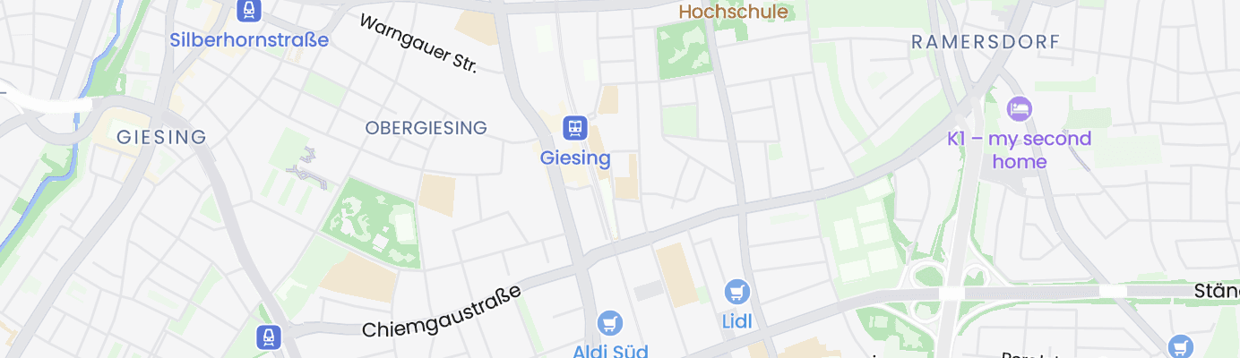 Karte mit dem ungefähren Standort
