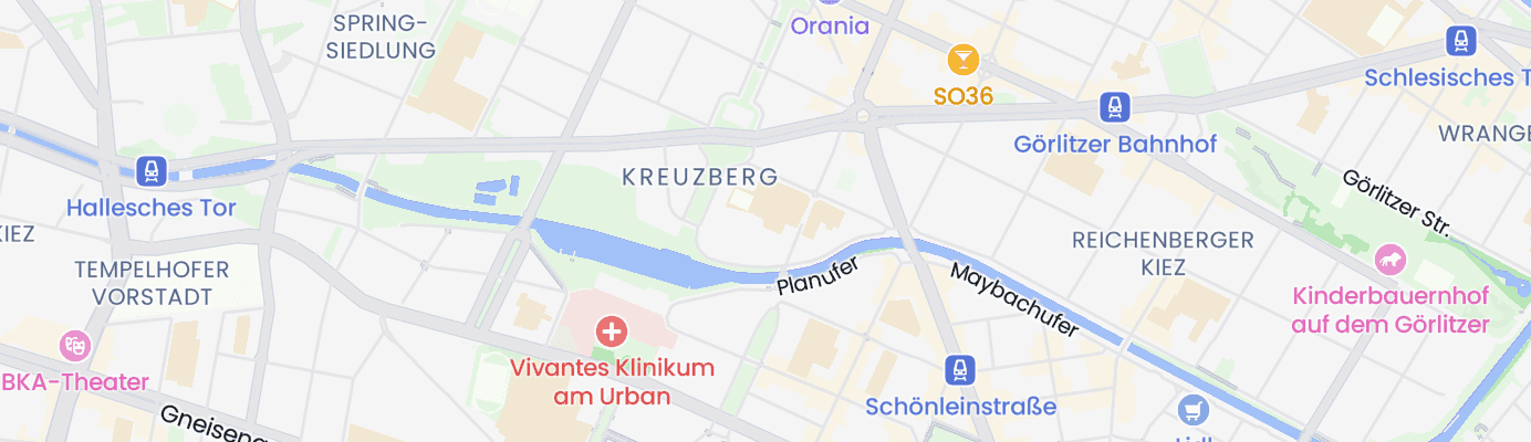 Karte mit dem ungefähren Standort