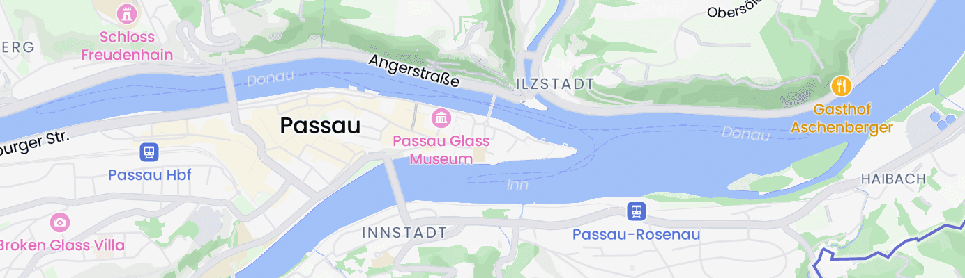 Karte mit dem ungefähren Standort