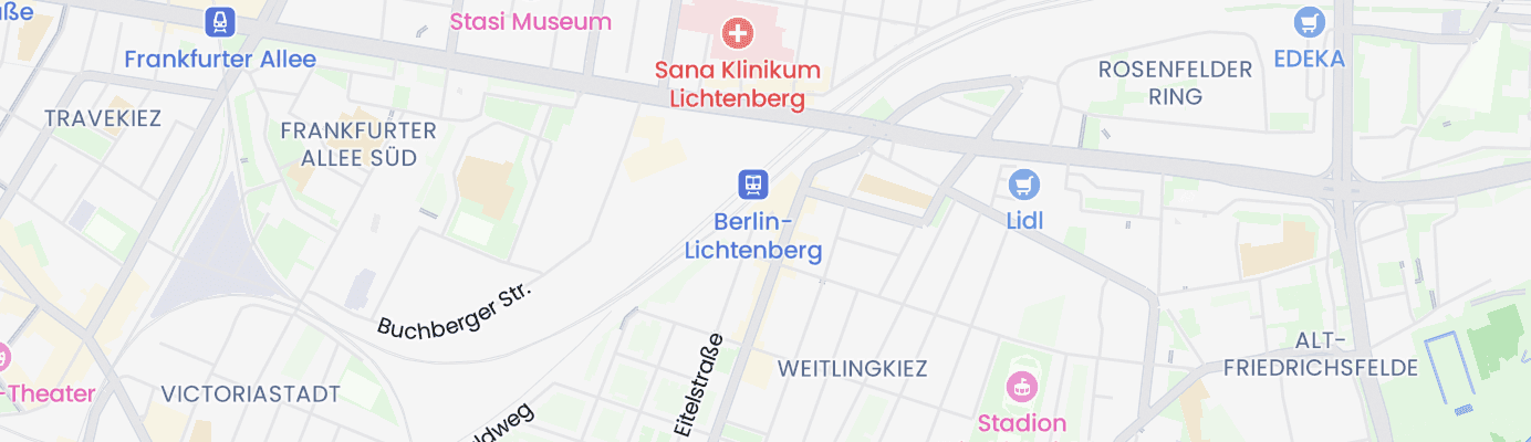 Karte mit dem ungefähren Standort